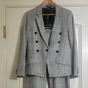 Peace of Cloth-Black/White Checkered 2 piece suit- L